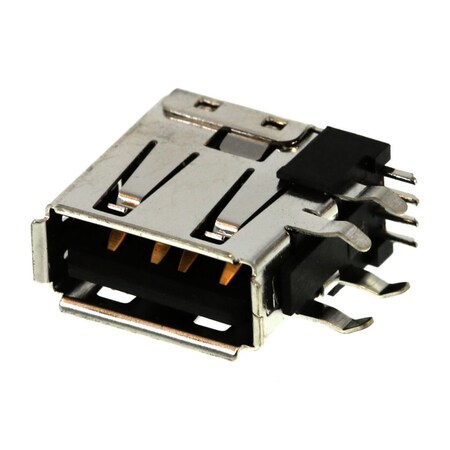 Molex Usb Connector, 4 Contact(S), Male, Right Angle, Solder Terminal, Locking, Receptacle 673298001